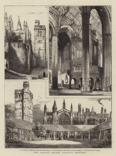 New College, Oxford (restored) by Henry William Brewer